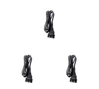 Prolongateur EUR H03VVH2F 2x0,75mm² - 2,5m - Noir - Chacon (Lot de 3)