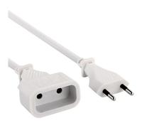 Prolongateur fiche - ELECTRALINE - H03 VVH2F - 2x0.75mm - 3 mètres - Blanc