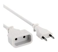 Prolongateur fiche - ELECTRALINE - H03 VVH2F - 2x0.75mm - 3 mètres - Blanc