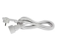 Prolongateur fiche Plate H05VVF 3x1.5mm² - 3m ou 5m - Blanc ou Noir - Chacon (Blanc, 5m)