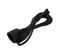 Prolongateur fiche Plate H05VVF 3x1.5mm² - 3m ou 5m - Blanc ou Noir - Chacon (Noir, 3m)