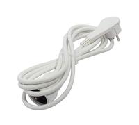 Prolongateur fiche Plate HO5VVF 3x1,5mm²- 3m - Blanc - Chacon