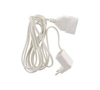 - Prolongateur HO3VVH2-F 2x0,75mm² 6A 3m avec prise gigogne - Blanc