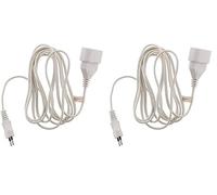 Prolongateur qualité HO3VVH2F 2X 0.75 Prise 6A Blanc 5m - Zenitech (Lot de 2)
