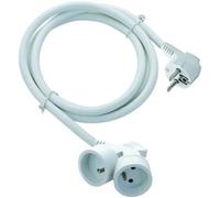 prolongateur rallonge HO5VVF 3G1,5-3m Double tête Blanche.