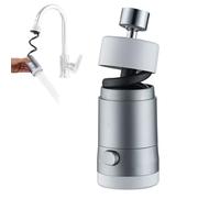 Prolongateur Robinet Magnétique, Fixation de Robinet Evolutive, Fixation de Robinet Pivotante Multi-Angle à 2 Réglables Modes, Aérateur pour Cuisine et Salle de Bain (Argent)