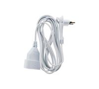- Prolongateur sans terre avec fiche extraplate 2x0,75mm² - Blanc 3m