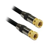 Metronic Câble antenne coaxial 419010 – Prolongateur SAT fiche F mâle/mâle 1,5 m Noir