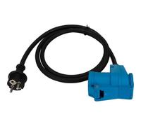 Prolongateur Schuko CEE P17 1,5m IP44 - Noir/Bleu - Protec