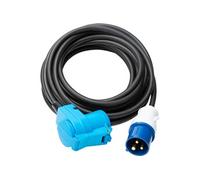 - Prolongateur Schuko CEE P17 10m IP44 - Noir/Bleu