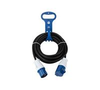 Protec - Prolongateur Schuko CEE P17 10m IP44 - Noir/Bleu