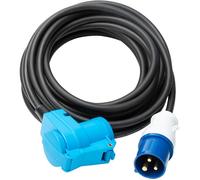 Prolongateur Schuko CEE P17 10m IP44 - noir et bleu - Protec