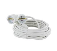 Prolongateur Schuko double tête 5m - blanc - Chacon