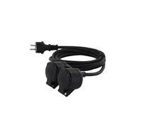 Chacon - Prolongateur Schuko double tête 5m - IP44