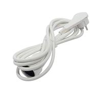 CHACON Prolongateur HO5VVF 3 x 1,5 mm²- 3 m - Avec fiche plate - Blanc