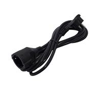 Prolongateur Schuko fiche Plate - 3m - Blanc ou Noir - Chacon (Noir)