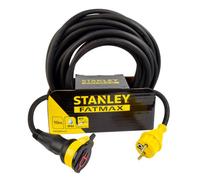 STANLEY FATMAX 227070 Prolongateur Chantier 16A+T avec clapet, IP44. Câble HO7RN-F 3G1,5mm², Longueur 10 mètres électrique