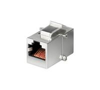 Goobay 96100 CAT 6 Raccord Modulaire Keystone, STP, Noir, Argent