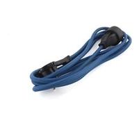 Prolongateur Textile 3m 3x1,5m2 Textile Cable & Noire Fiche Plate Bleu Paon CHACON G