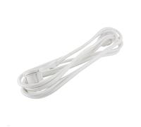 Prolongateur textile fiche plate 3m - blanc - Chacon
