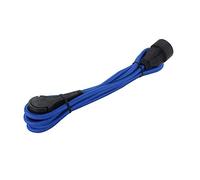 Chacon Prolongateur Textile 3m 3x1,5m2 Textile Cable & Noire fiche Plate Bleu