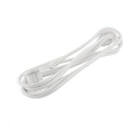 Prolongateur Textile fiche Plate 3m ou 5m - Plusieurs Coloris - Chacon (Blanc, 3m)