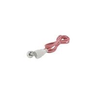 CHACON Rallonge Textile Rouge/Blanc - avec fiche Blanche - 3m