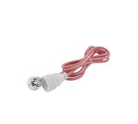 Prolongateur Textile fiche Plate 5m - Rouge et Blanc - Chacon