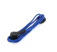 Prolongateur textile Schuko fiche plate 3m - bleu - Chacon