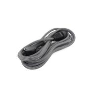 Prolongateur textile Schuko fiche plate 3m - noir/blanc - Chacon
