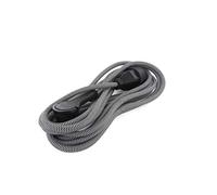 Rallonge textile noir/blanc - avec fiche plate noire - 3m (SCH)