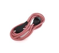 Prolongateur textile Schuko fiche plate 3m - rouge/blanc - Chacon