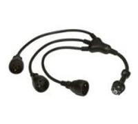 Prolongateurs avec cable 3xprise 2p+t 16a fran co belge caoutchouc noir + fiche prise 2p+t legrand 050577 Noir G
