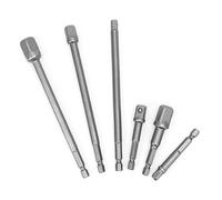 Prolongation de la barre d'extension de la barre d'extension à cliquet Barrette de tronçon électrique 6pcs Set Chrome Vanadium Steel 1/2in 3/8 po 1/4in pour la réparation