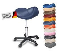 Promafit Tabouret Selle Ergonomique Extra Large - Tabouret de Travail Pivotant à roulettes pour Bureau & Cabinet Médical - Réglable en Hauteur 50-73 cm - Charge 170 kg