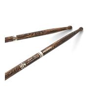 ProMark Baguette Batterie - Bring Your Own Style - BYOS - FireGrain - Pas de vibrations excessives - Finition laquée, Grande pointe ronde, Bois de hickory - 1 Paire