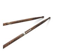 ProMark Baguettes batterie Classic 5A - FireGrain hickory, pointe ovale, finition laquée, 1 paire