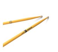 Promark Paire de baguettes américaines Rebound 5A en noyer blanc avec pointe en forme de gland, jaune, paire unique