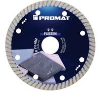 PROMAT Disque à tronçonner diamant carreaux PRO T D. 115 mm perçage de 22,23 ...