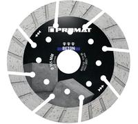 PROMAT Disque à tronçonner diamant universel béton PRO D. 115 mm perçage de 2...