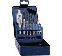 PROMAT Jeu de tarauds DIN 352 M3-M12 15 pièces HSS coffret en métal