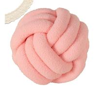 PromCaeruyn Coussin à Boule de Nœud, Doux et Moelleux Coussin Décoratif Esthétique Préppy Mignon pour Lit Canapé Chambre et Salon(T,13.7"(35cm))