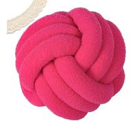 PromCaeruyn Coussin à Boule de Nœud, Doux et Moelleux Coussin Décoratif Esthétique Préppy Mignon pour Lit Canapé Chambre et Salon(U,11"(28cm))