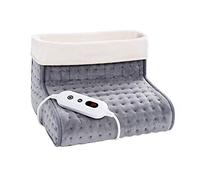 Promed - Chauffe-pieds électrique avec 6 niveaux de chaleur et fonction Turbo 100 W - Chauffage avec arrêt automatique et doublure intérieure lavable - Repose-pieds doux jusqu'à la pointure 46