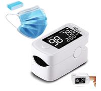 Promedix PR-870 1.5" HD LED Pulsoximètre médical + 2x masques médicaux CE EN 14683:2019 - kit - couleur bleue 10 pièces Promedix PR