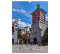 Promenade à travers Augsbourg, Version française (Calendrier mural 2026 DIN A3 portrait), Calendrier CALVENDO mensuel