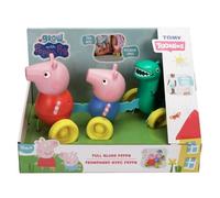 TOMY Jouet à tirer Toomies Promenade avec Peppa (E73527) – George, dinosaure, musical – 18 mois