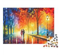 Promenade d'automne en Couple Puzzle 1000 Pièces Précis Adultes Activité D’intérieur Jeu Éducatif Fabriqué en Europe Matériau Écologique 38x26cm/1000pcs
