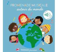 Promenade musicale autour du monde: Livre sonore bébé à toucher dès 6 mois avec grandes piles AAA alcalines incluses