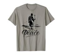 Promenade rétro pour Moines de la Paix avec Chien Aloka Art Zen Minimaliste T-Shirt